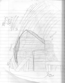 sketch: Tharp's Cabin
