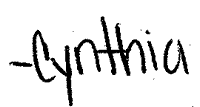 Cynthia's signature