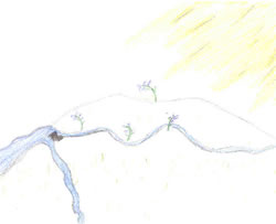sketch: sun and stream