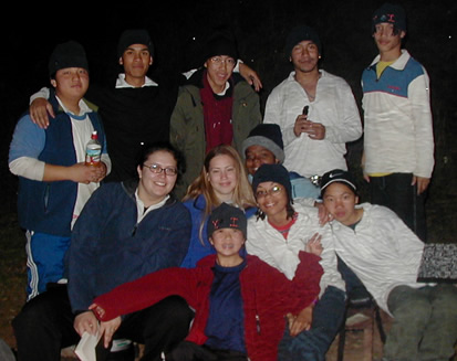 group at campfire
