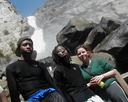 hannah and friends at falls