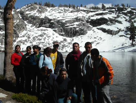 group at Lake
