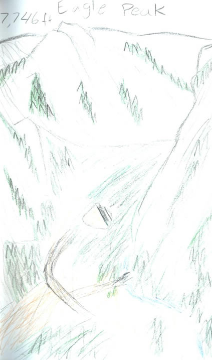aldo's sketch of eagle peak