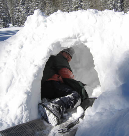 edgar in snow cave