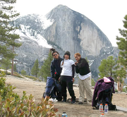 women by half dome