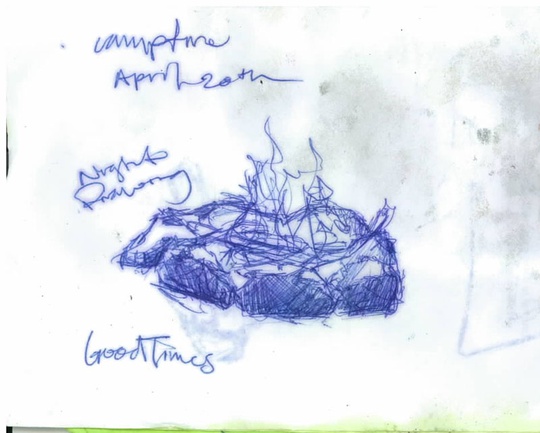 campfire drawing