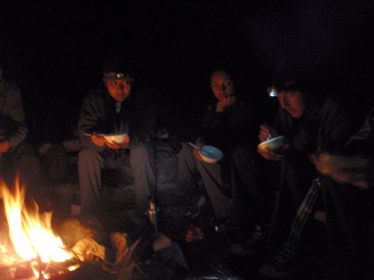Group Dinner Campfire