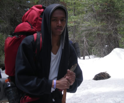 backpacking in snow